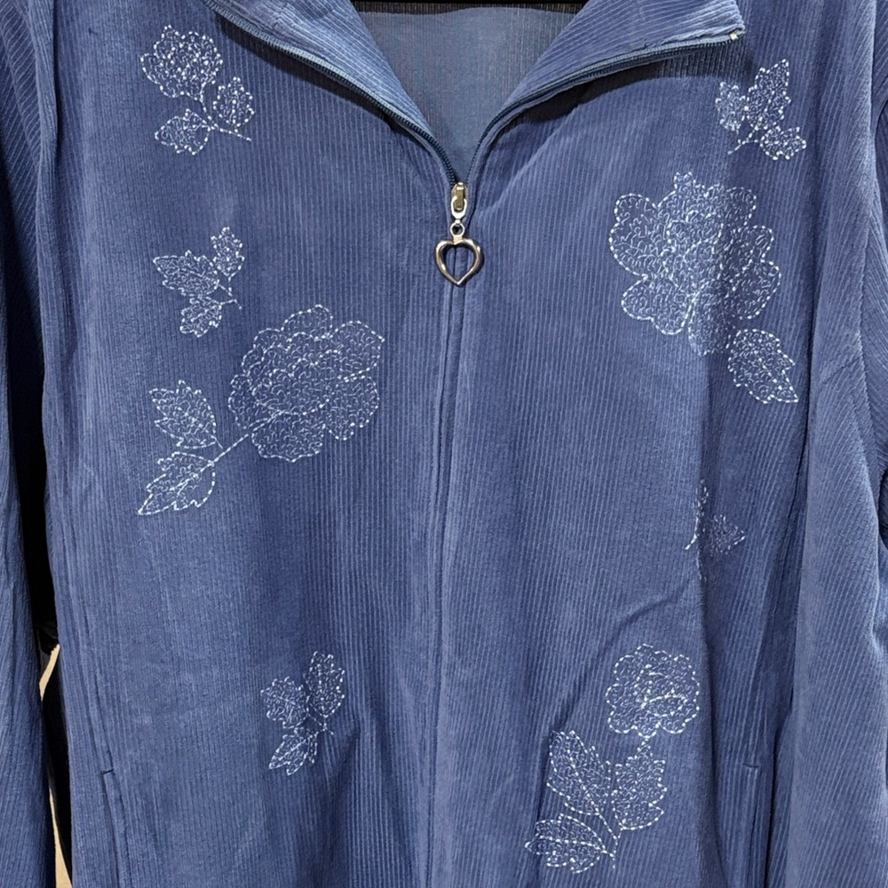 Allison Daley Light Blue Ribbed Knit Top - Picture 3 of 7